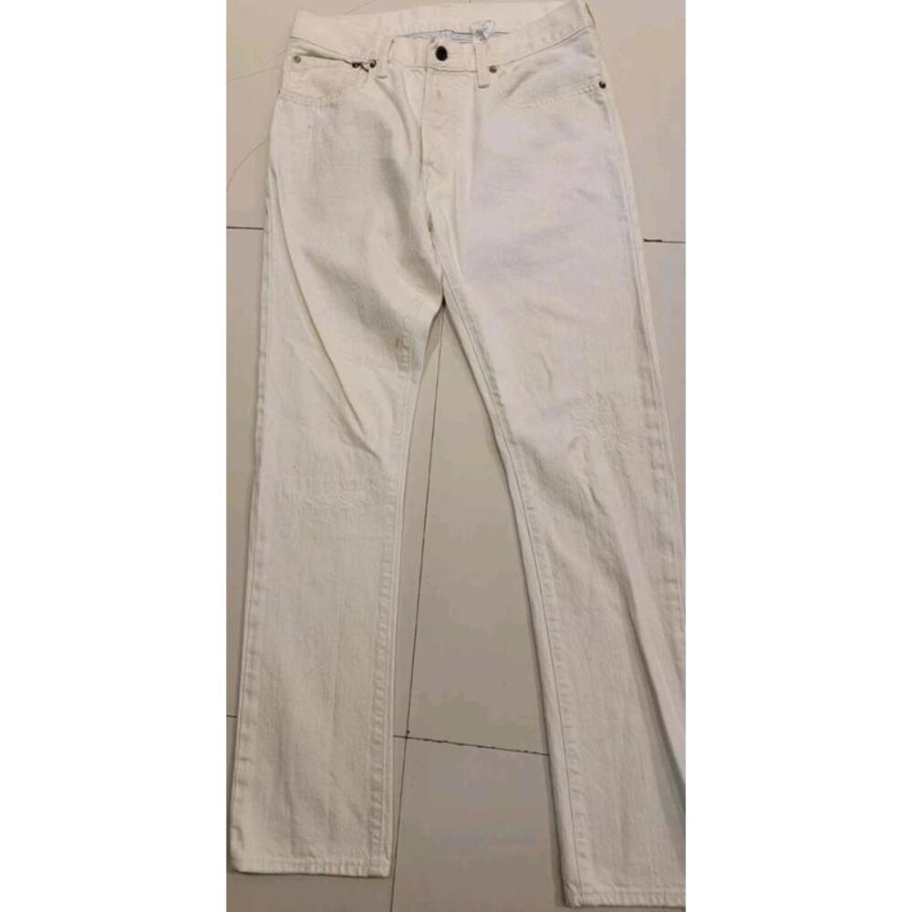 Vintage Rugby Ralph Lauren White Vintage Denim Jeans 32X32 Tepaered Leg